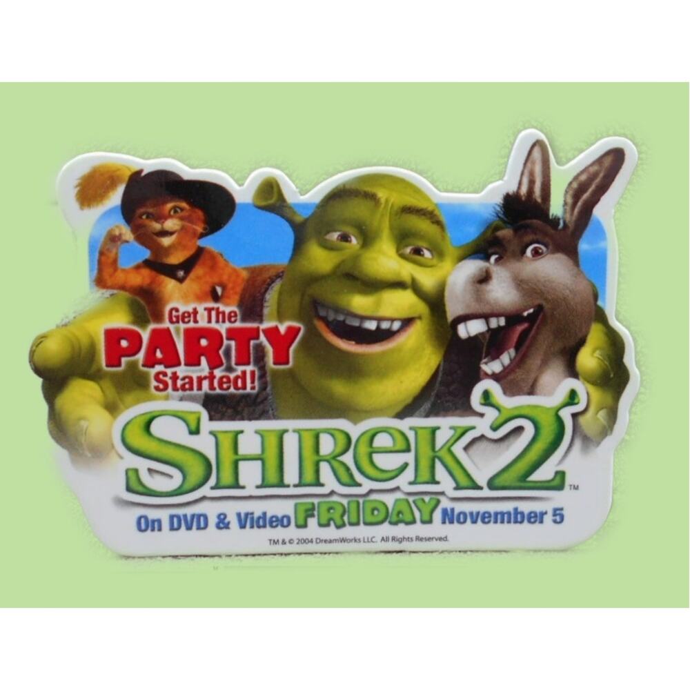 DreamWorks Shrek 2 on DVD & Video 2004 Movie Promo Pin Button Vintage